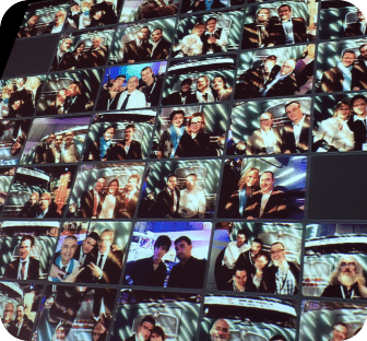 Réalisation d'une fresque à selfie en direct